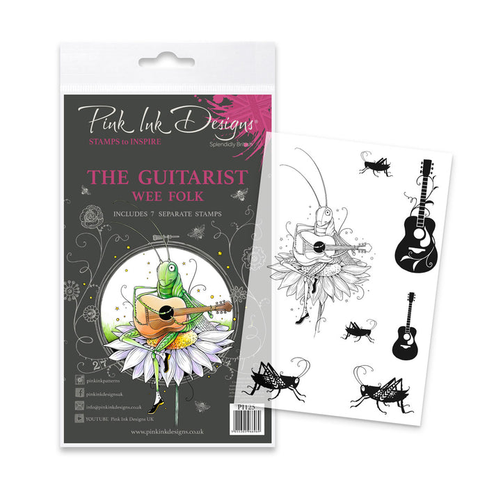 Pink Ink Designs - The Guitarist, A6 Clear Stamp Set