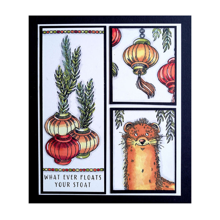 Pink Ink Designs - I'm Stoatally Yours, A5 Clear Stamp Set