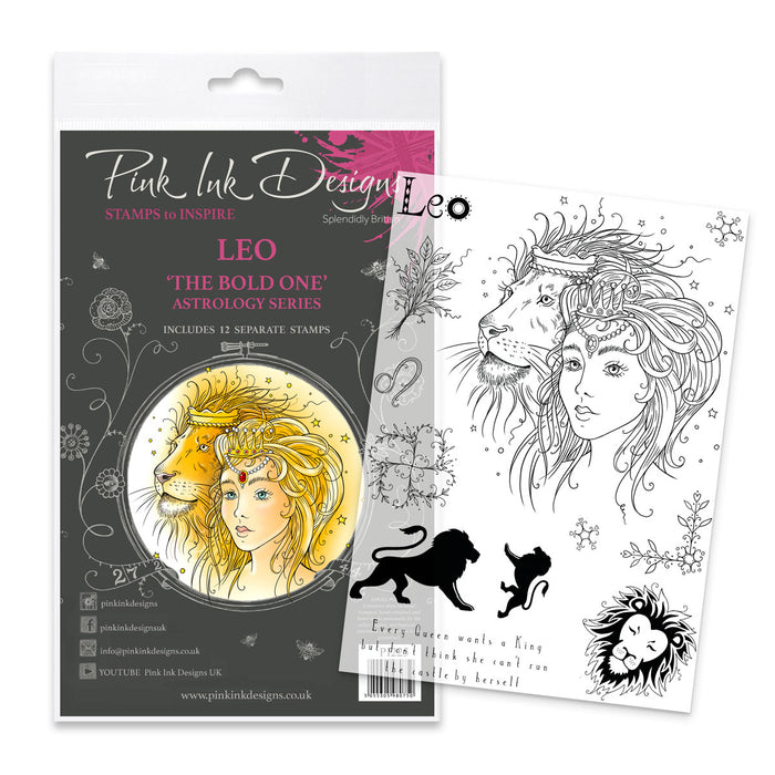 Pink Ink Designs - Leo, A5 Clear Stamp Set
