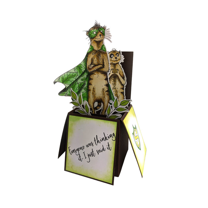 Pink Ink Designs - Super Hero - Meercat, A5 Clear Stamp Set