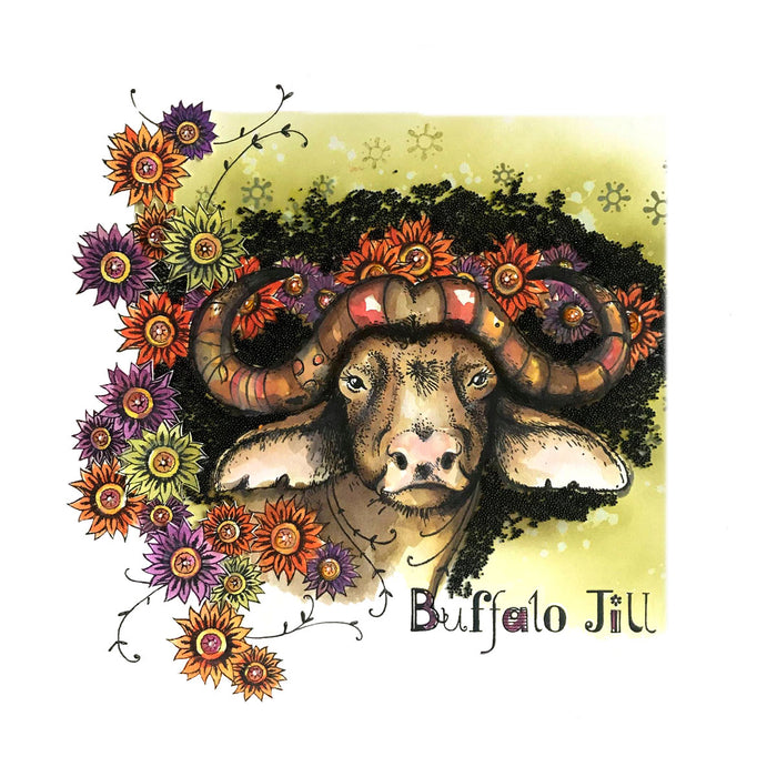 Pink Ink Designs - Buffalo Jill, A5 Clear Stamp Set