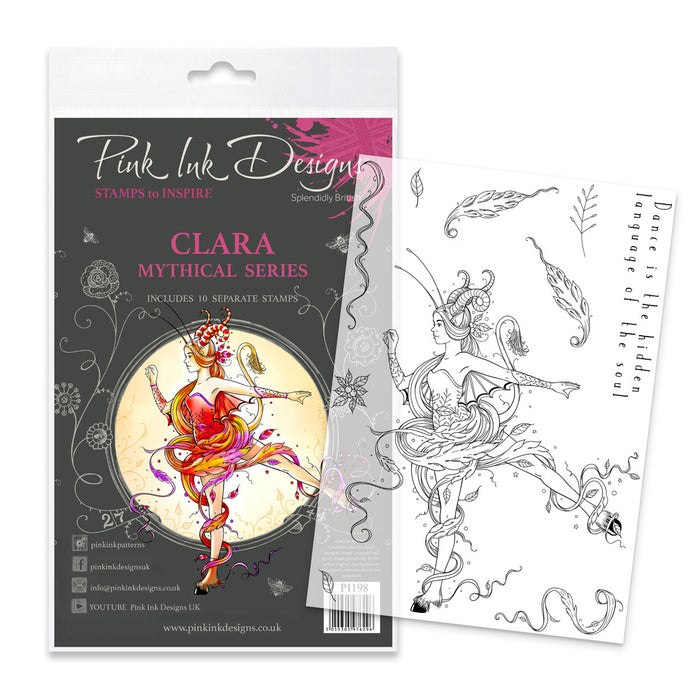 Pink Ink Designs - Clara, A5 Clear Stamp Set