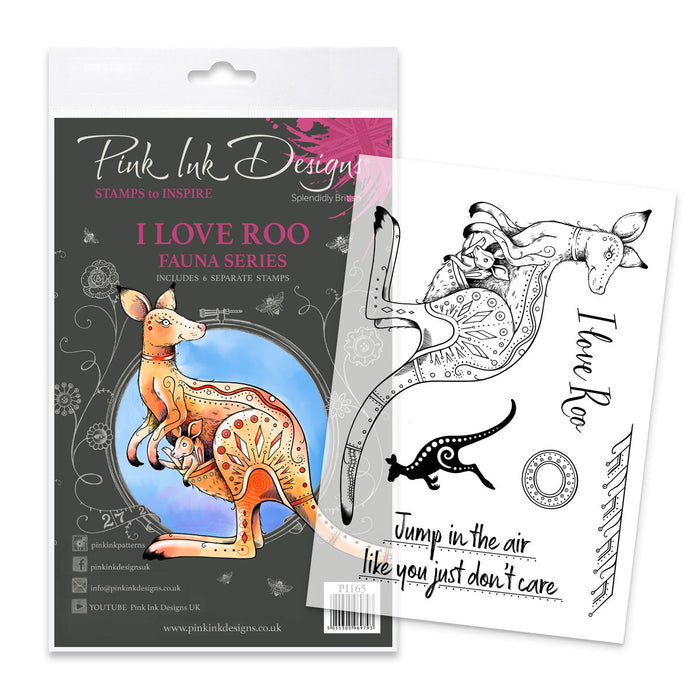 Pink Ink Designs - I Love Roo, A5 Clear Stamp Set