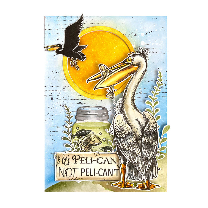 Pink Ink Designs - Pelican, A5 Clear Stamp Set