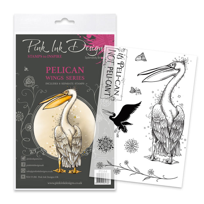 Pink Ink Designs - Pelican, A5 Clear Stamp Set
