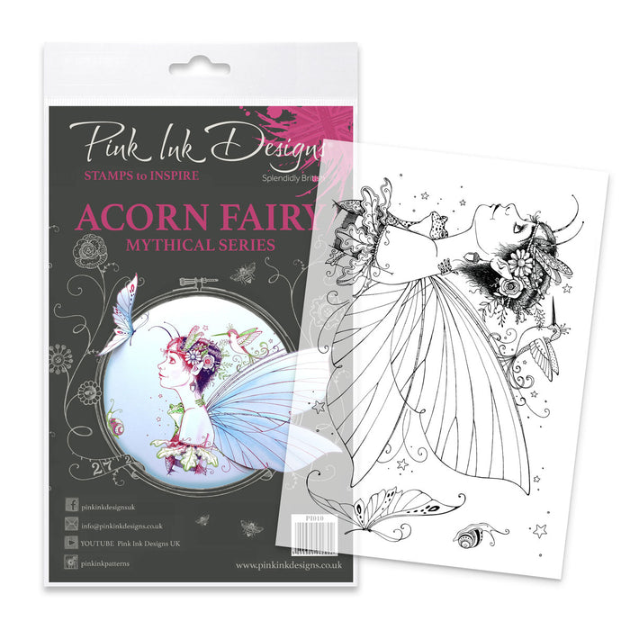 Pink Ink Designs - Acorn Fairy, A5 Clear Stamp Set