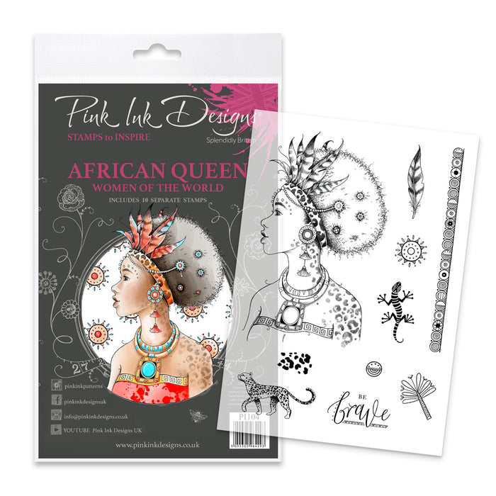 Pink Ink Designs - African Queen, A5 Clear Stamp Set