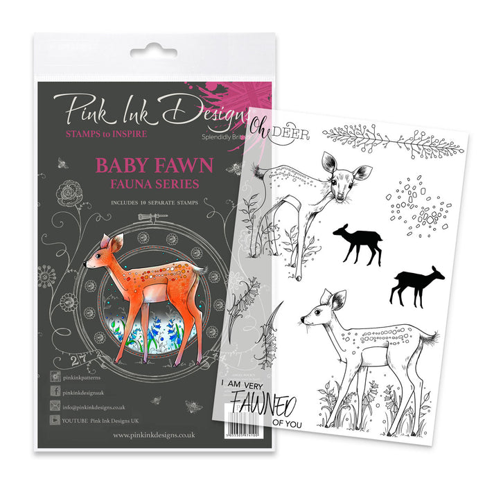 Pink Ink Designs - Baby Fawn, A5 Clear Stamp Set