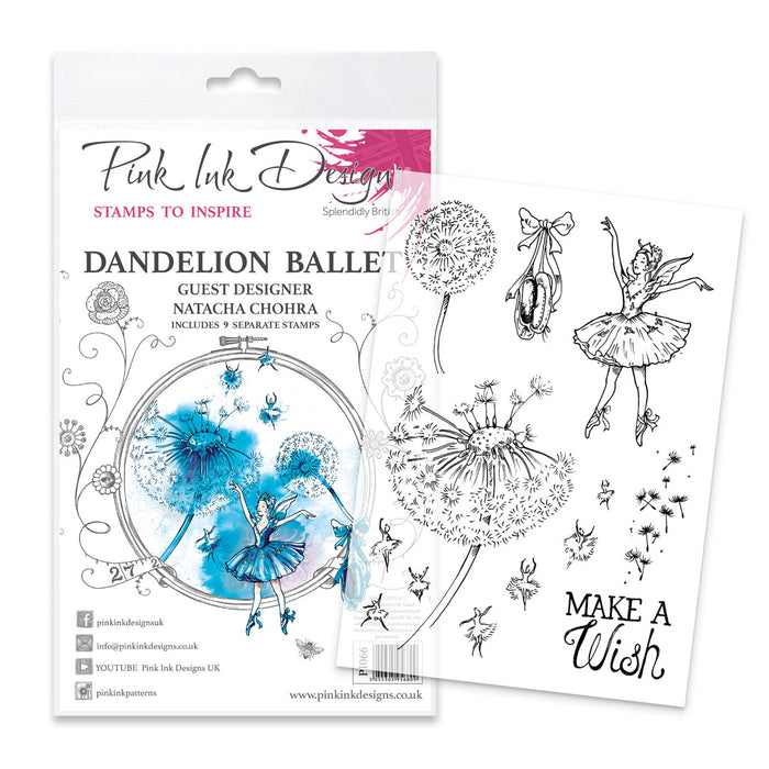 Pink Ink Designs - Dandelion Ballet, A5 Clear Stamp Set