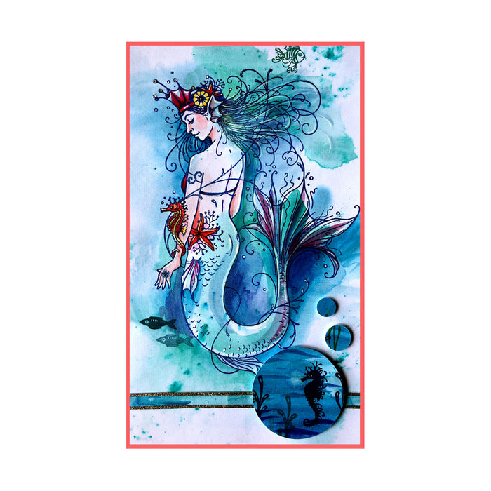 Pink Ink Designs - Mermaid, A5 Clear Stamp Set
