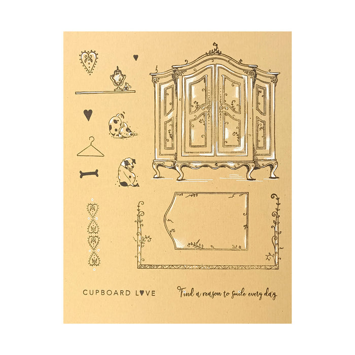 Pink Ink Designs - Old Mother Cupboard, A5 Clear Stamp Set