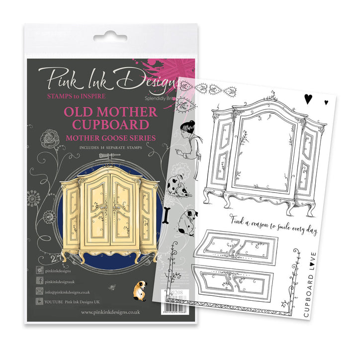 Pink Ink Designs - Old Mother Cupboard, A5 Clear Stamp Set