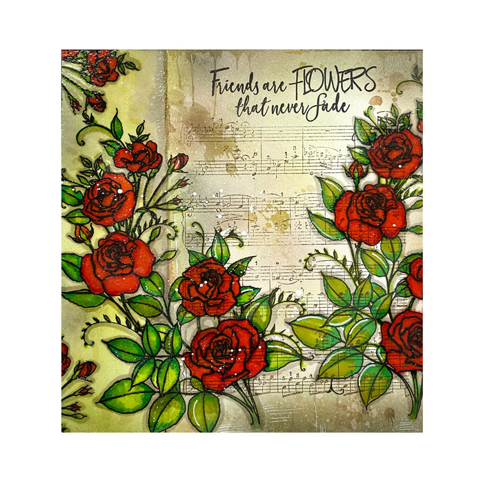 Pink Ink Designs - Rambling Rose, A5 Clear Stamp Set