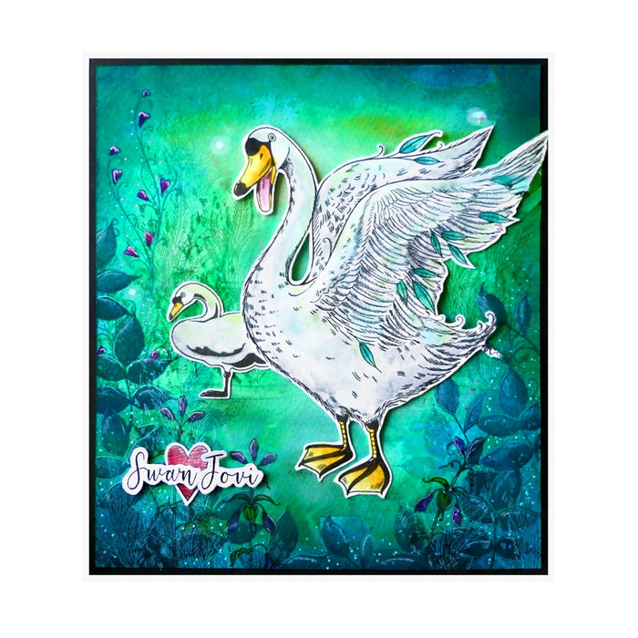 Pink Ink Designs - Swan Jovi, A5 Clear Stamp Set