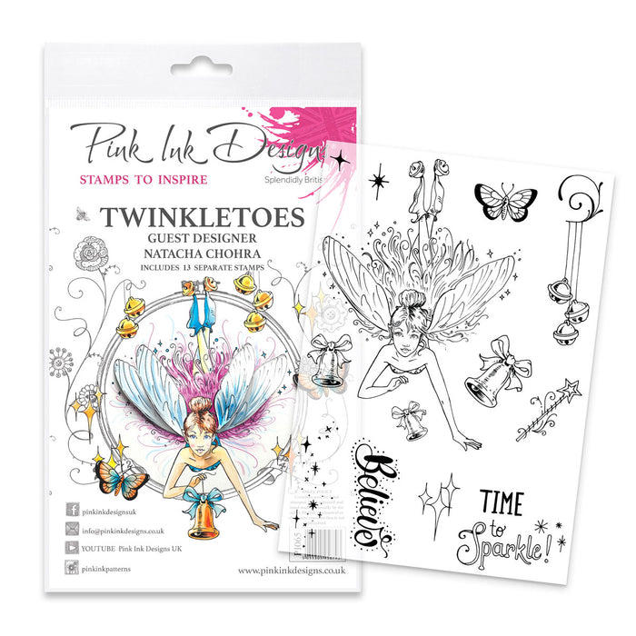 Pink Ink Designs - Twinkletoes Fairy, A5 Clear Stamp Set