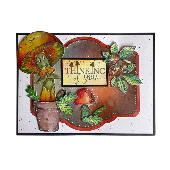 Pink Ink Designs - That Old Chestnut fungi, A6 Clear Stamp Set