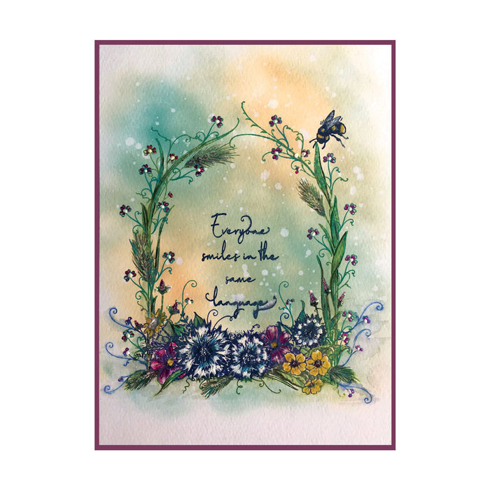 Pink Ink Designs - Frames - Country Meadow, A5 Clear Stamp Set