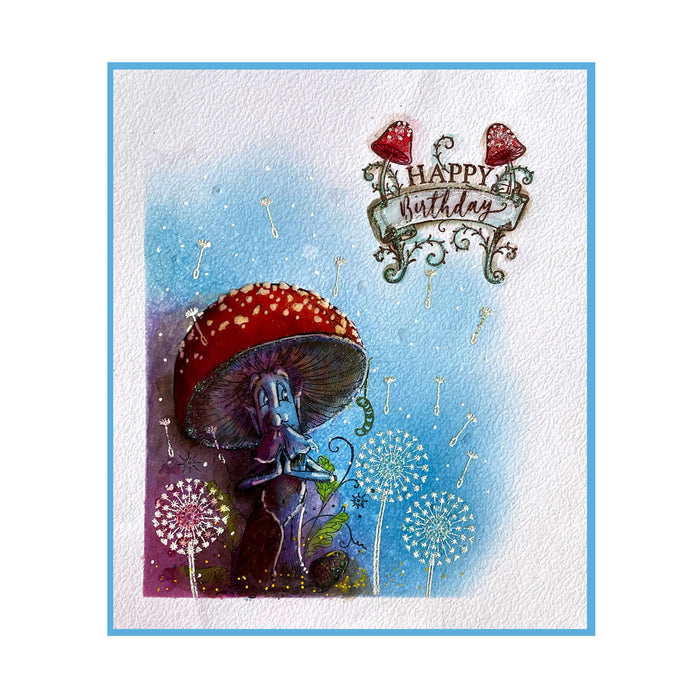 Pink Ink Designs - That Old Chestnut fungi, A6 Clear Stamp Set