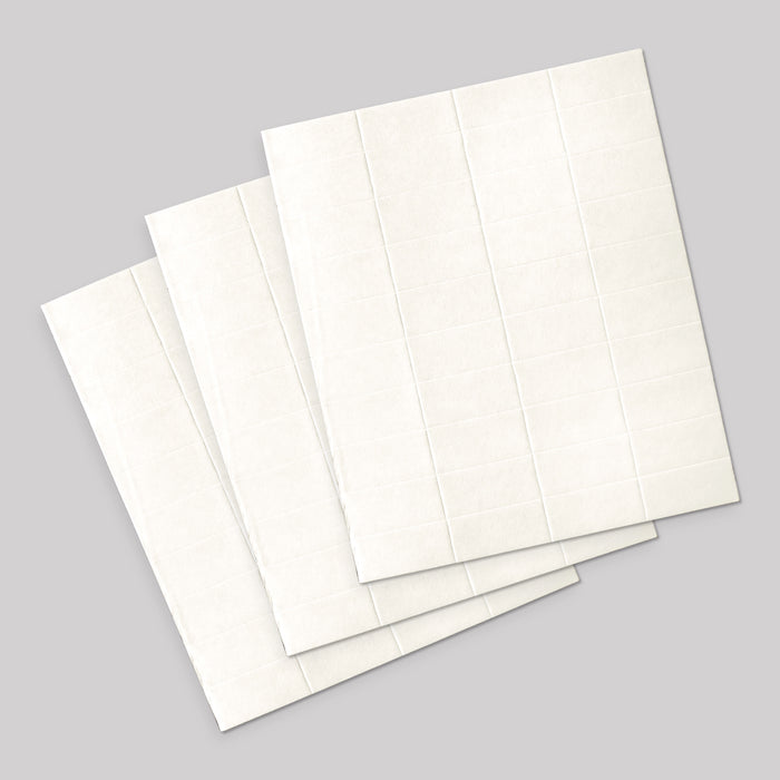 24x12mm Double Sided Adhesive Pads - White 1mm, pack of 3