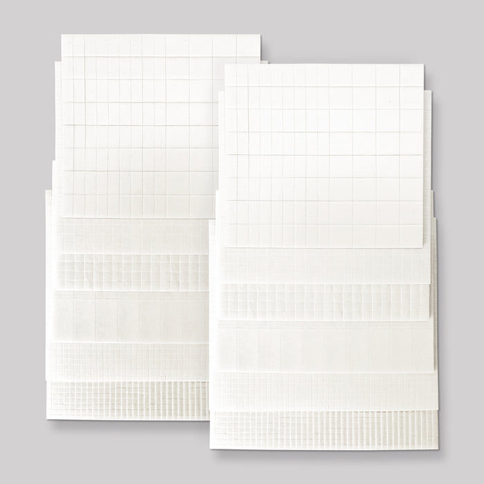 White Double-Sided Adhesive Pads Variety Pack (12 Sheets)