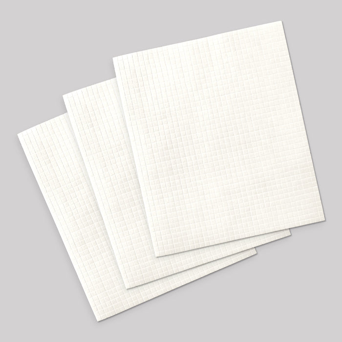 3x3mm Double Sided Adhesive Pads - White 2mm, pack of 3
