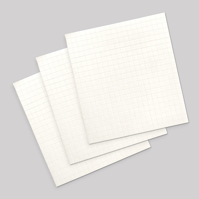 5x5mm Double Sided Adhesive Pads - White 1mm pack of 3