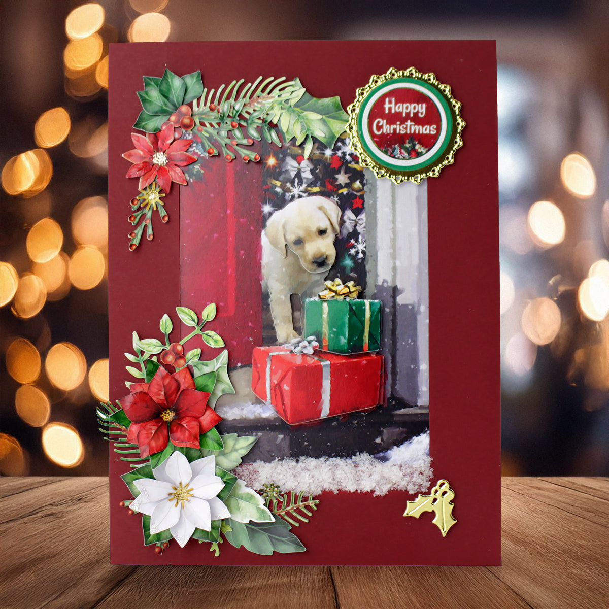 Die Cut Decoupage – Puppy & Presents (pack of 3)