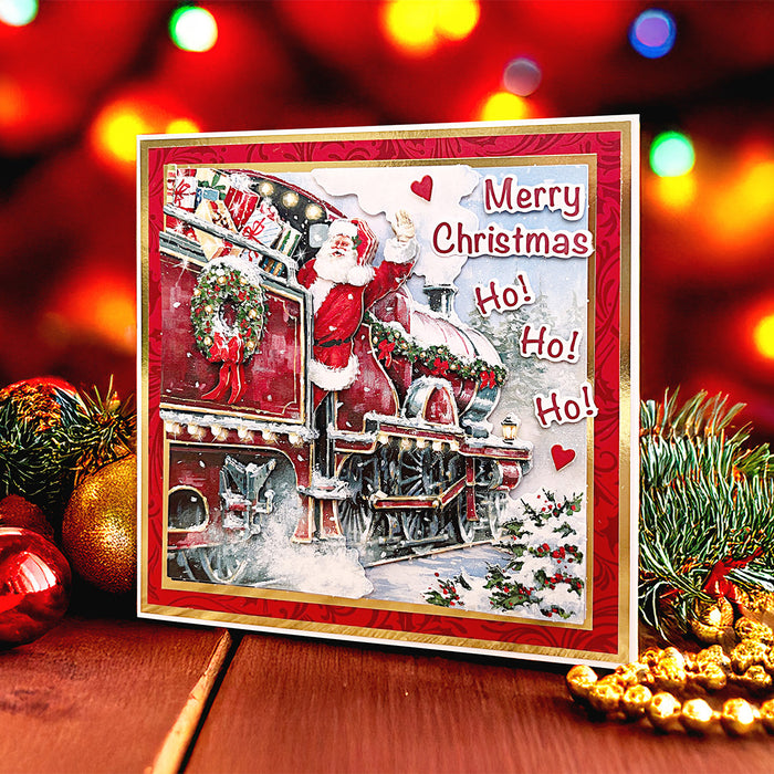 Die Cut Decoupage – Santa On Train (pack of 3)