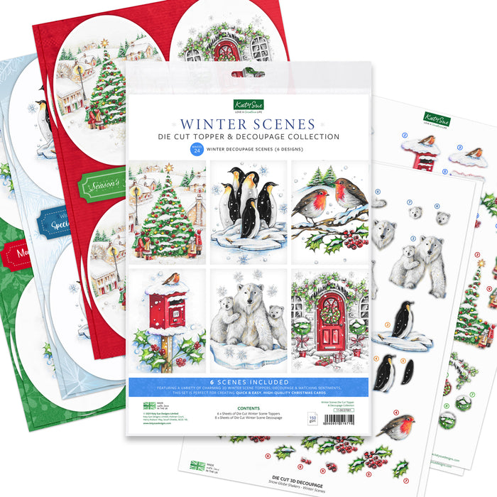 Winter Scenes Die Cut Topper & Decoupage Collection