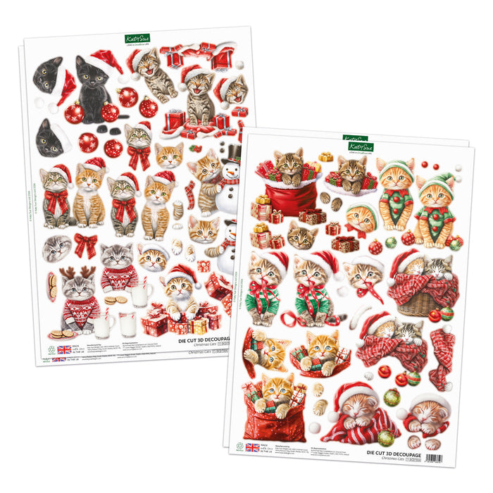 Christmas Cats Die Cut Topper & Decoupage Collection