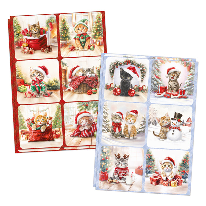Christmas Cats Die Cut Topper & Decoupage Collection