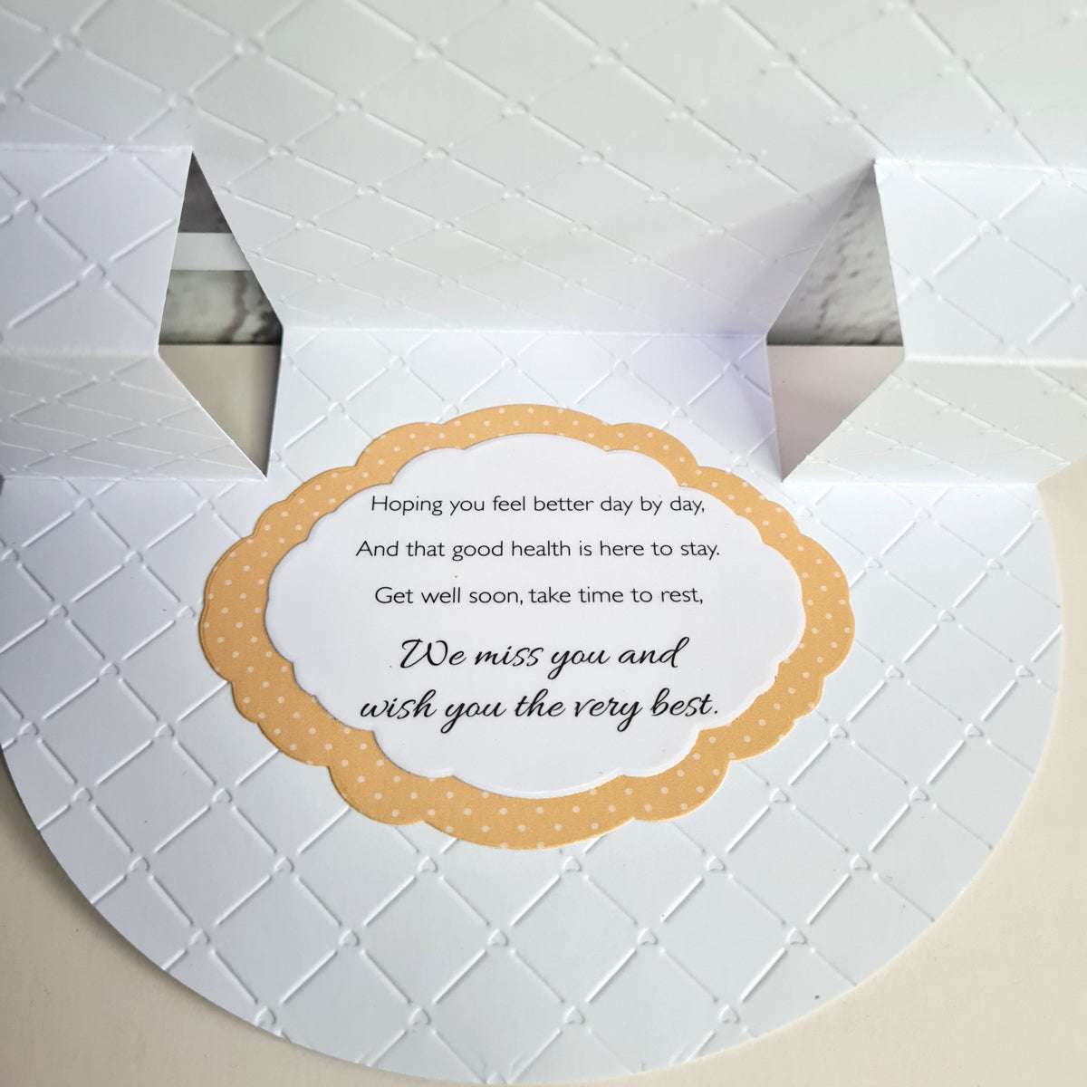 White Stepper Rocker Cards & Envelopes, Pack of 12