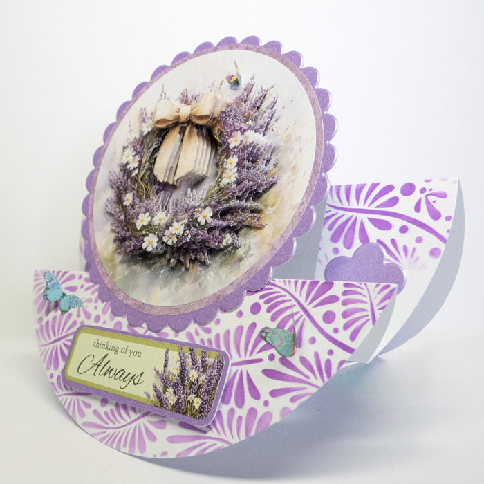 Die Cut Decoupage – Lavender Wreath (pack of 3)