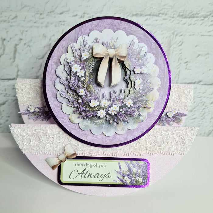 Die Cut Decoupage – Lavender Wreath (pack of 3)