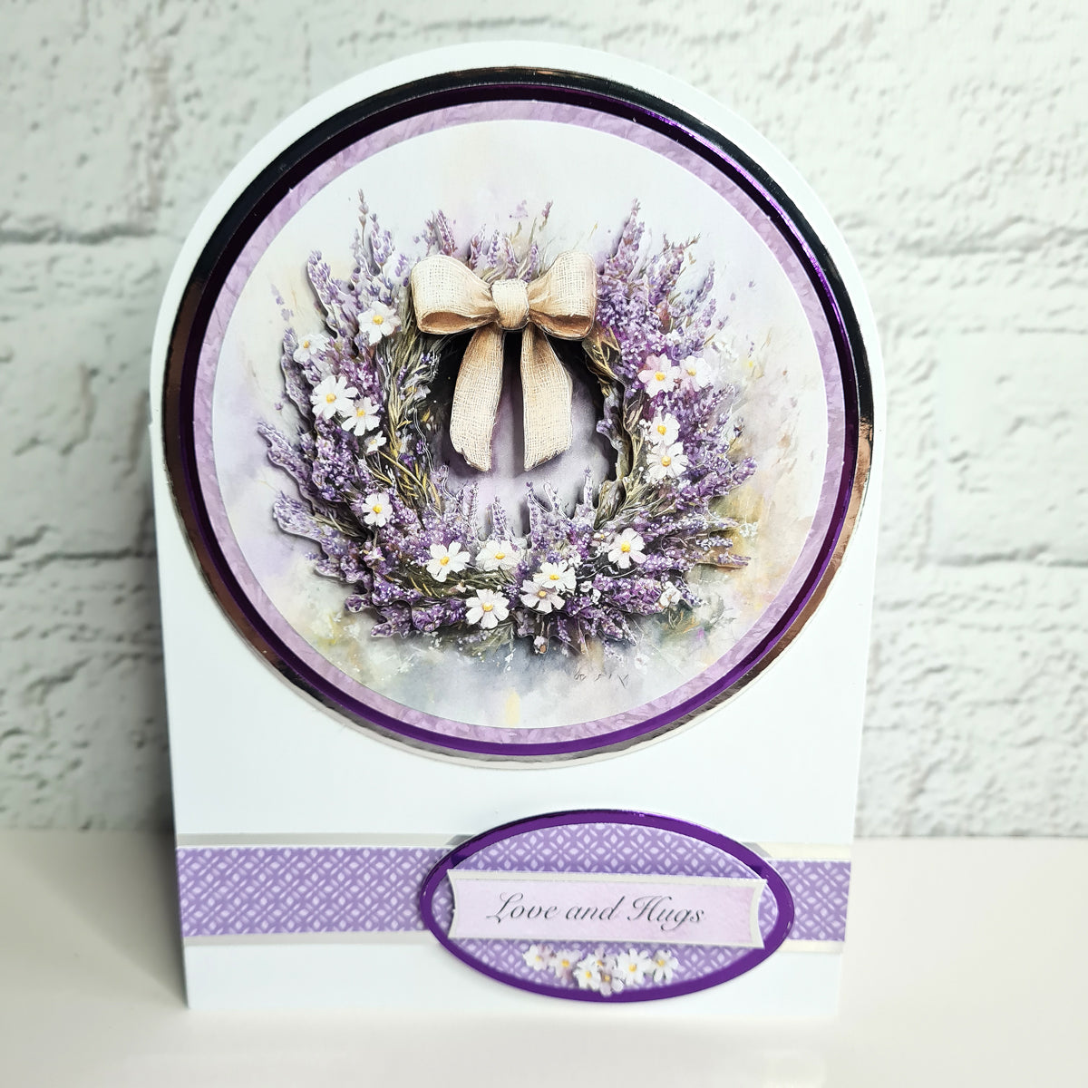 Die Cut Decoupage – Lavender Wreath (pack of 3)