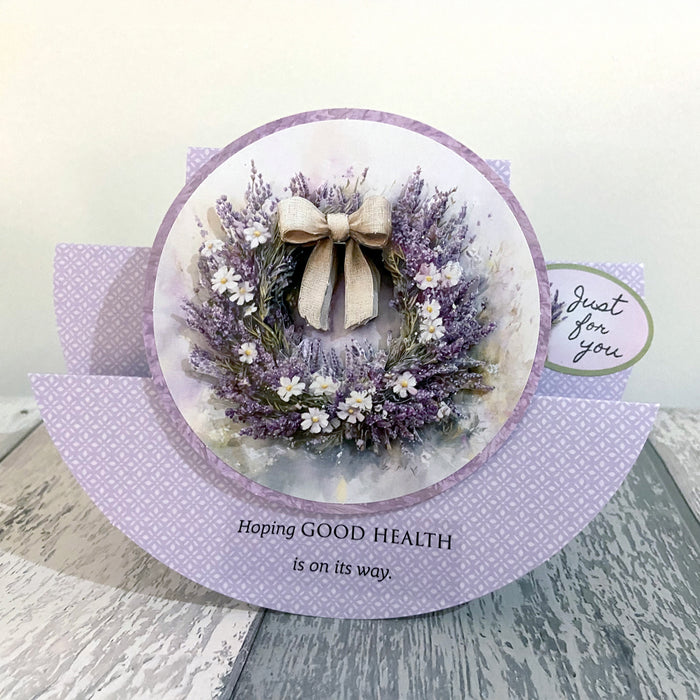 lavender flower wreath Katy Sue Designs - 3D Die Cut Decoupage Layers
