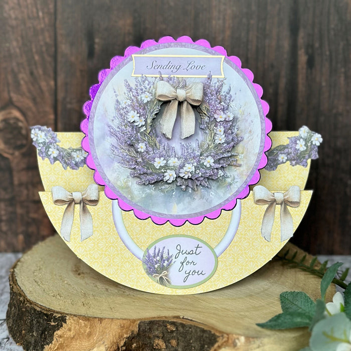 Die Cut Decoupage – Lavender Wreath (pack of 3)