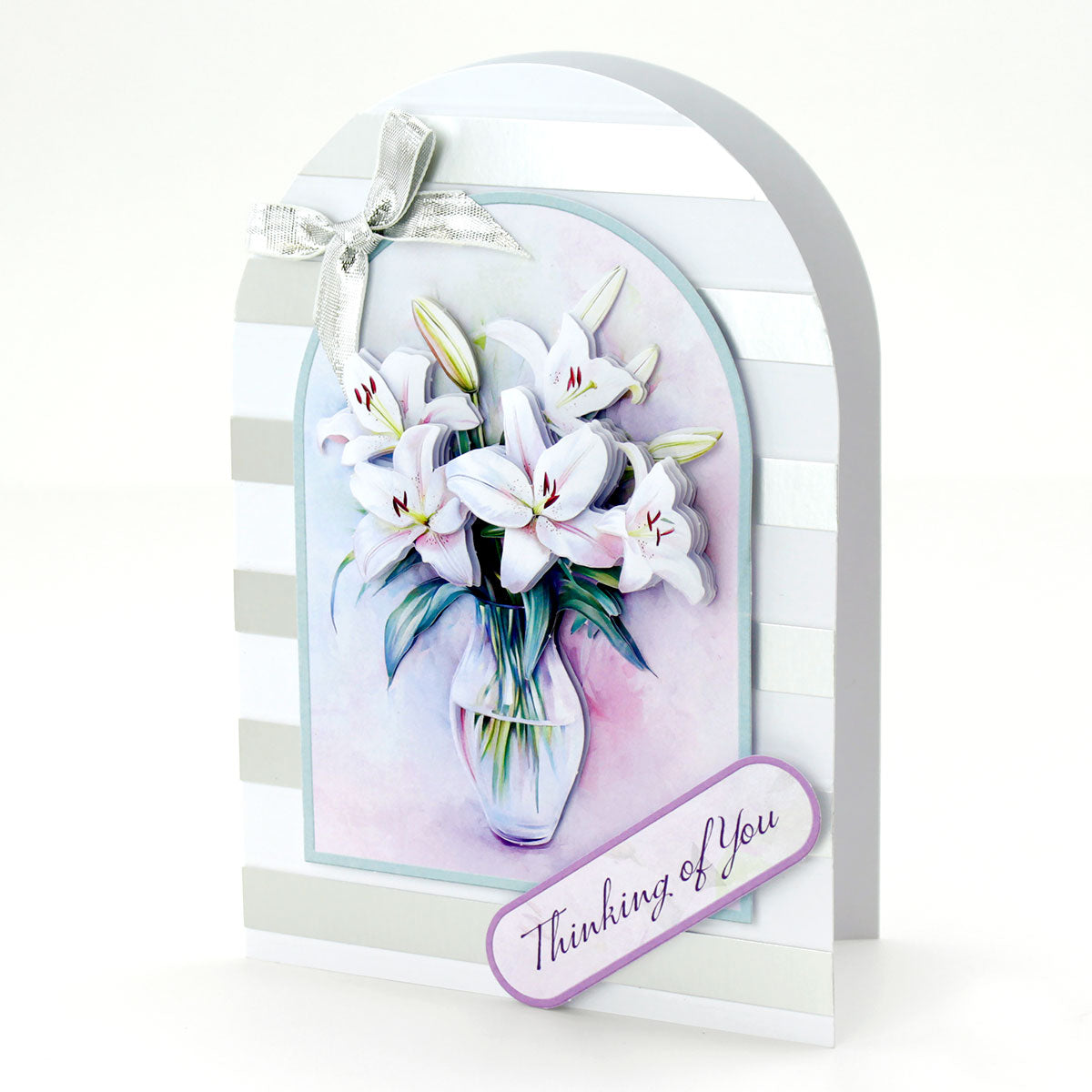 Die Cut Decoupage – Vase of Lilies (pack of 3)