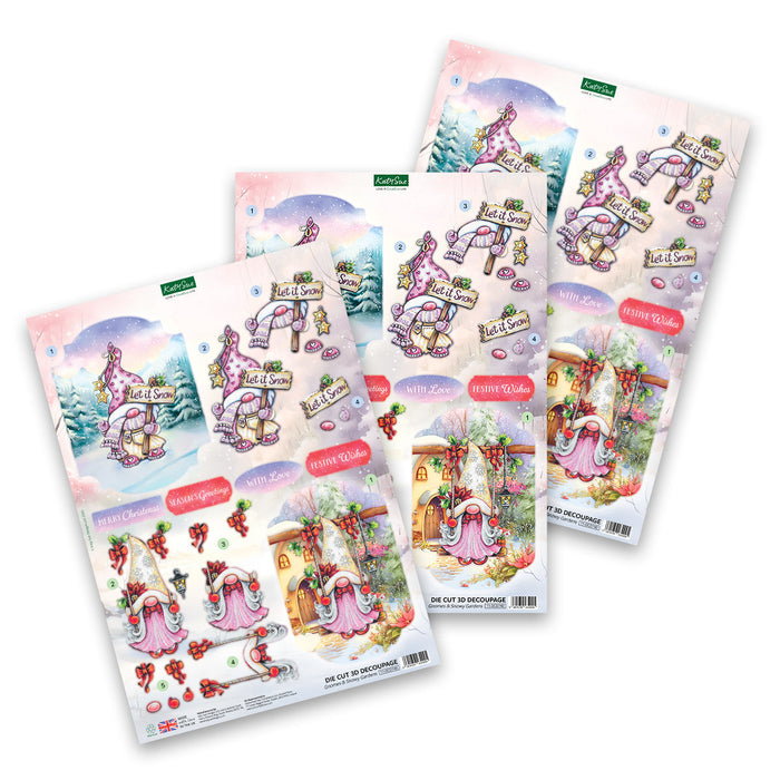Die Cut Decoupage – Christmas Gnomes (pack of 12)