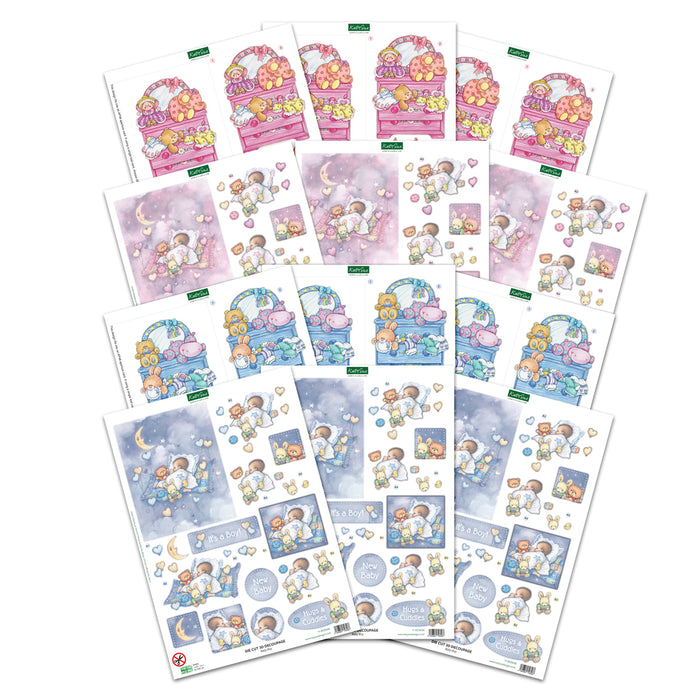 Gestanztes Decoupage – Baby (12er-Pack)