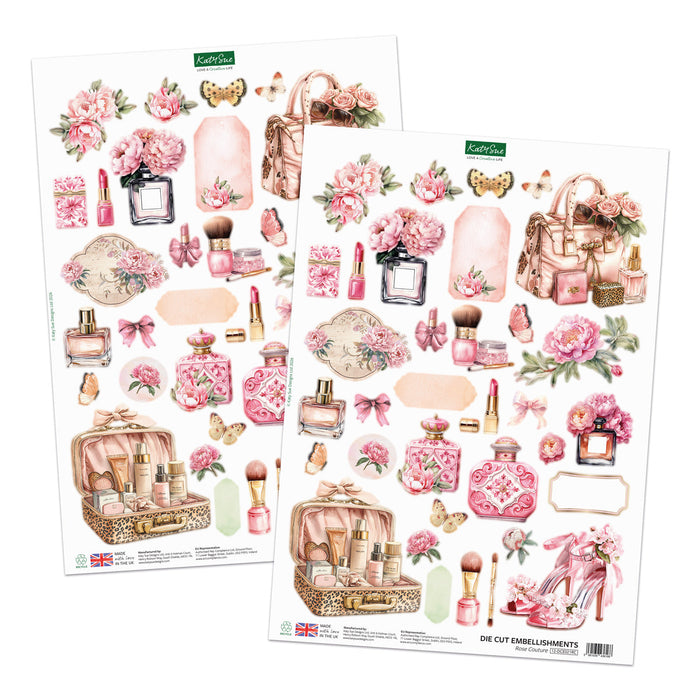 Rose Couture Die Cut Decoupage & Embellishment Collection (pack of 10)