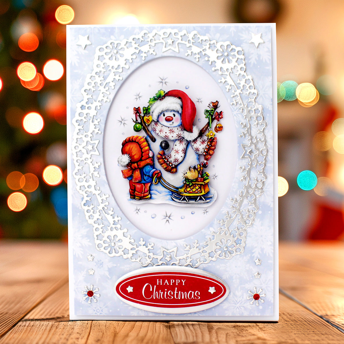 Die Cut Decoupage – Snowmen & Sleigh (pack of 3)