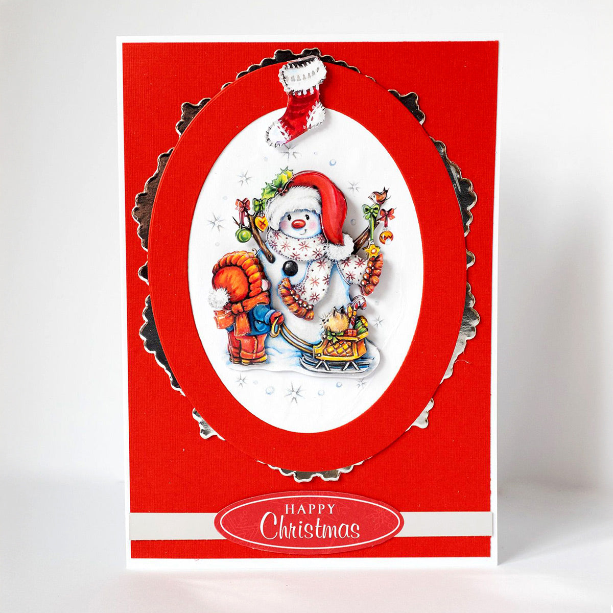 Die Cut Decoupage – Snowmen & Sleigh (pack of 3)