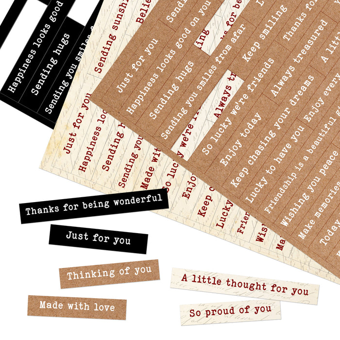 Cosmic Shimmer Sentiment Snippets - Words to Treasure