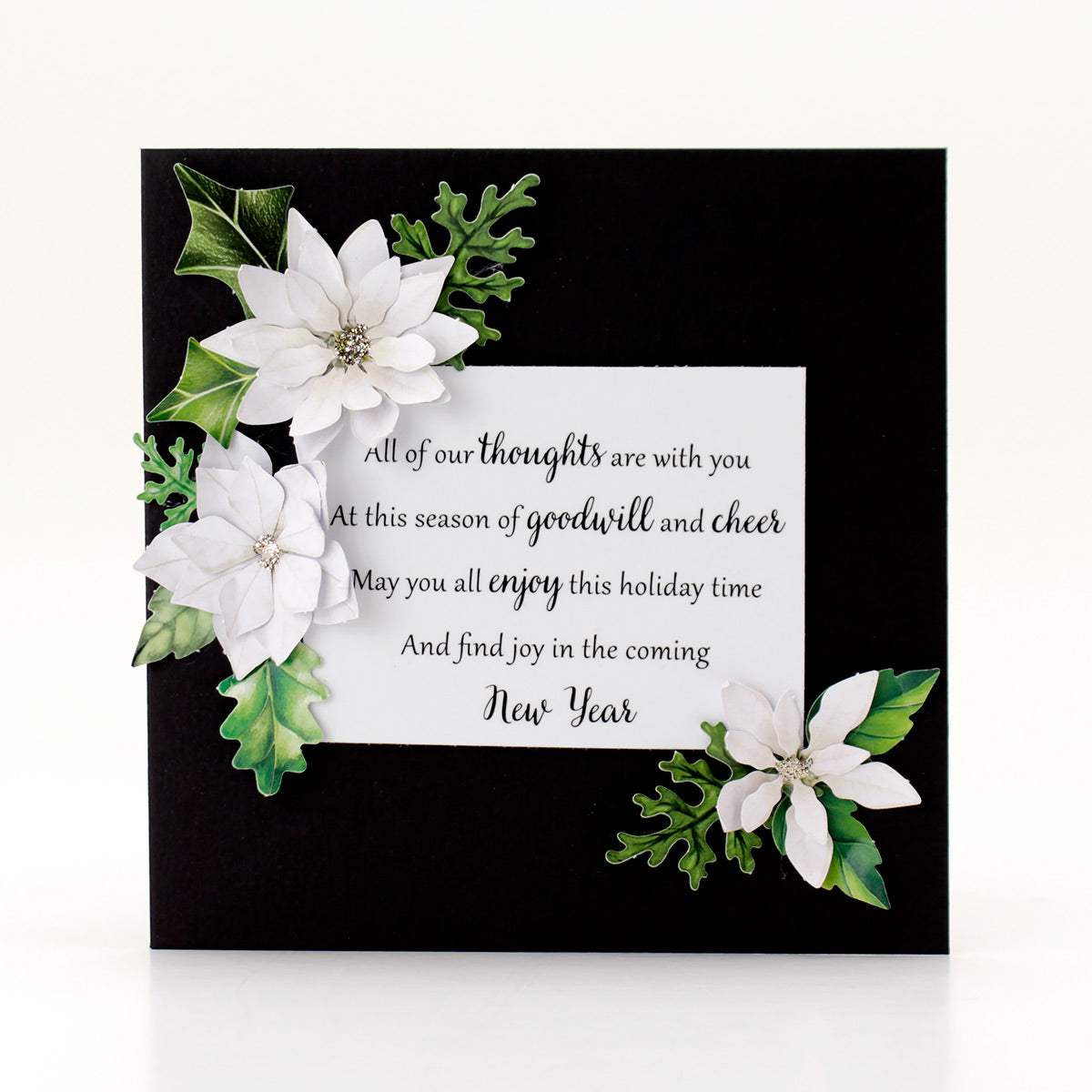 Traditional Christmas Die Cut Flowers & Leaves, 12 sheets