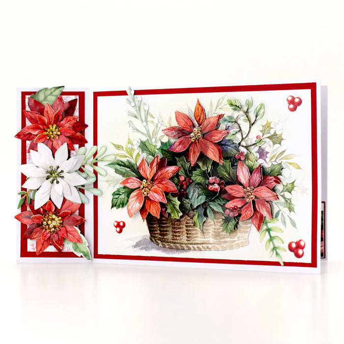 Die Cut Decoupage – Poinsettia Basket (pack of 3)