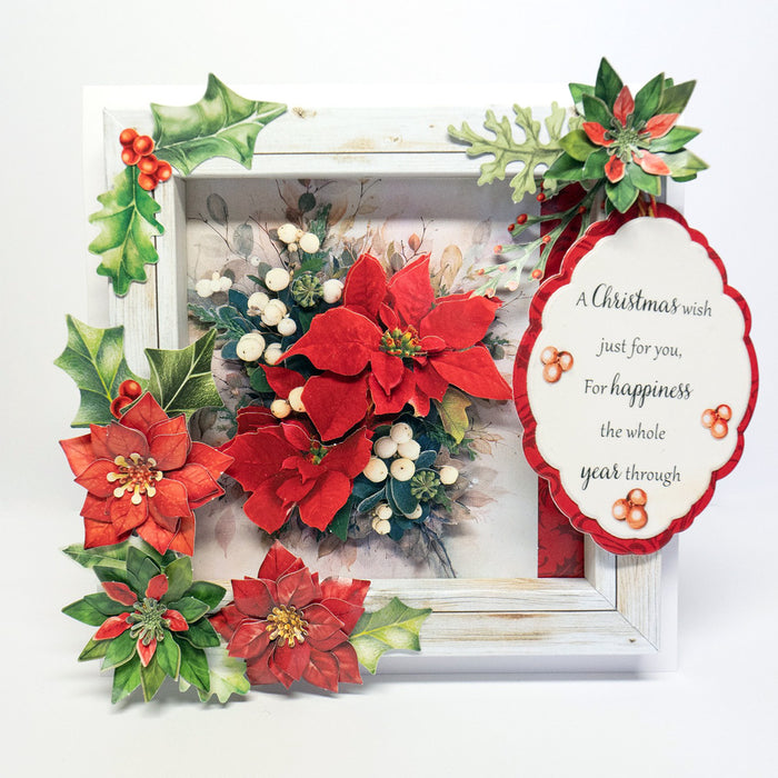 Traditional Christmas Die Cut Flowers & Leaves, 12 sheets