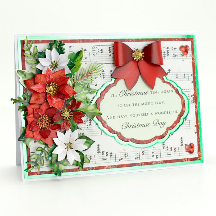 Traditional Christmas Die Cut Flowers & Leaves, 12 sheets