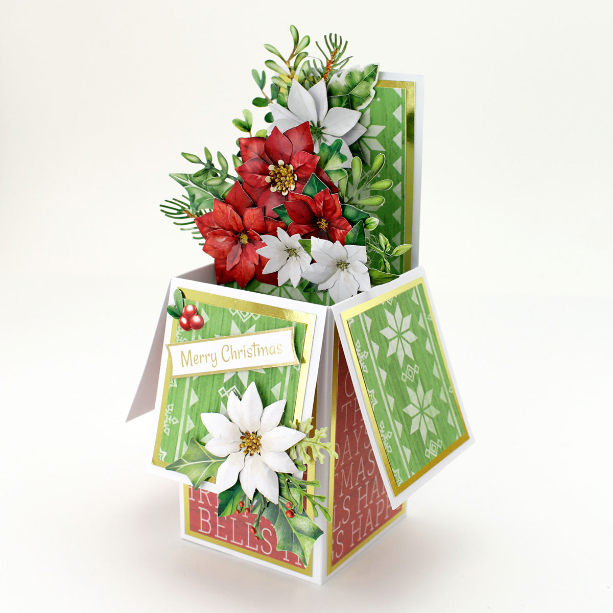 Traditional Christmas Die Cut Flowers & Leaves, 12 sheets