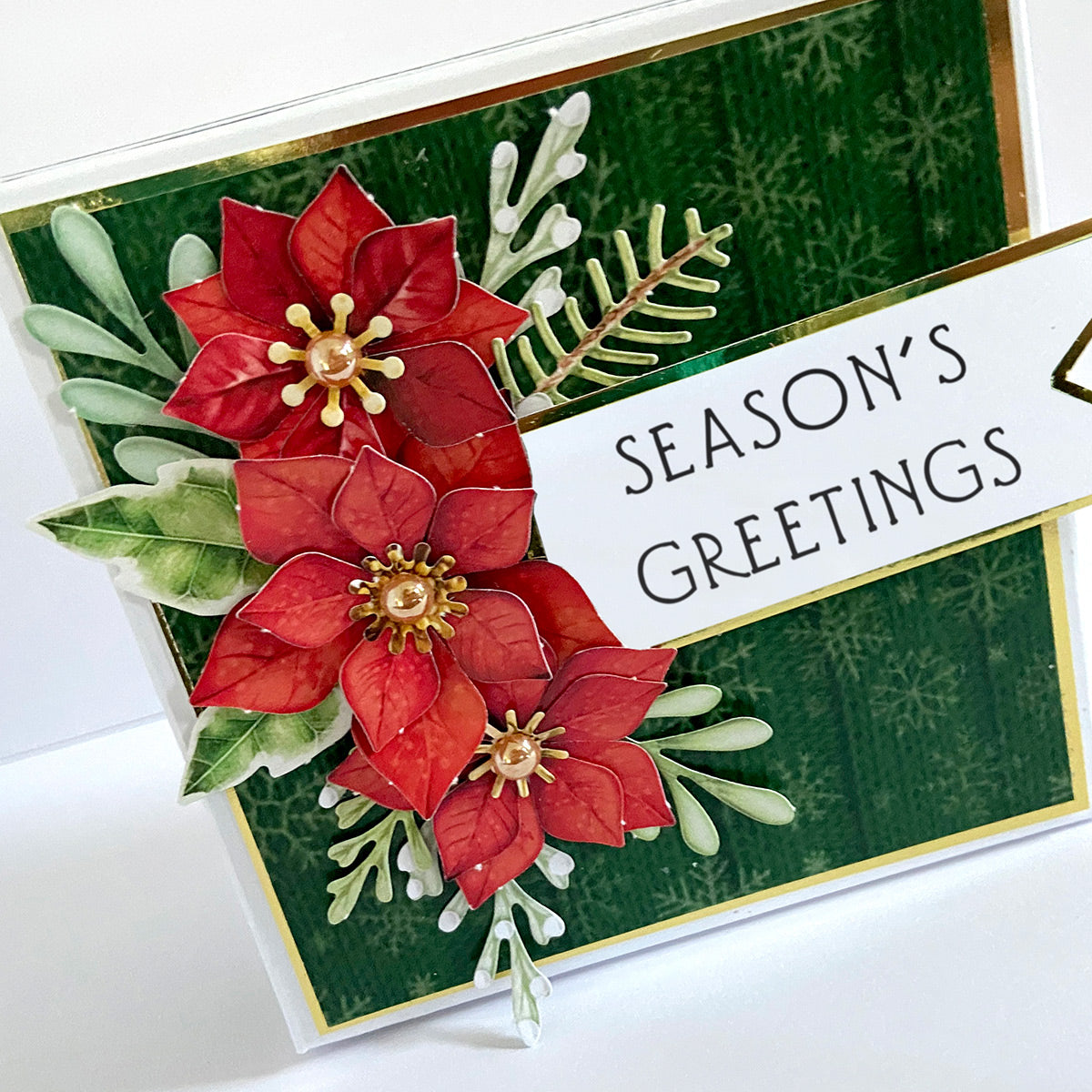 Traditional Christmas Die Cut Flowers & Leaves, 12 sheets